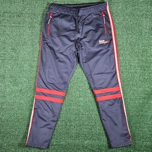 Superdry Training Tricot Track Pants / Mens Size Large / Navy Blue, White, & Red